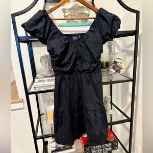 NWT GAP Elegant Black Gathered Dress
